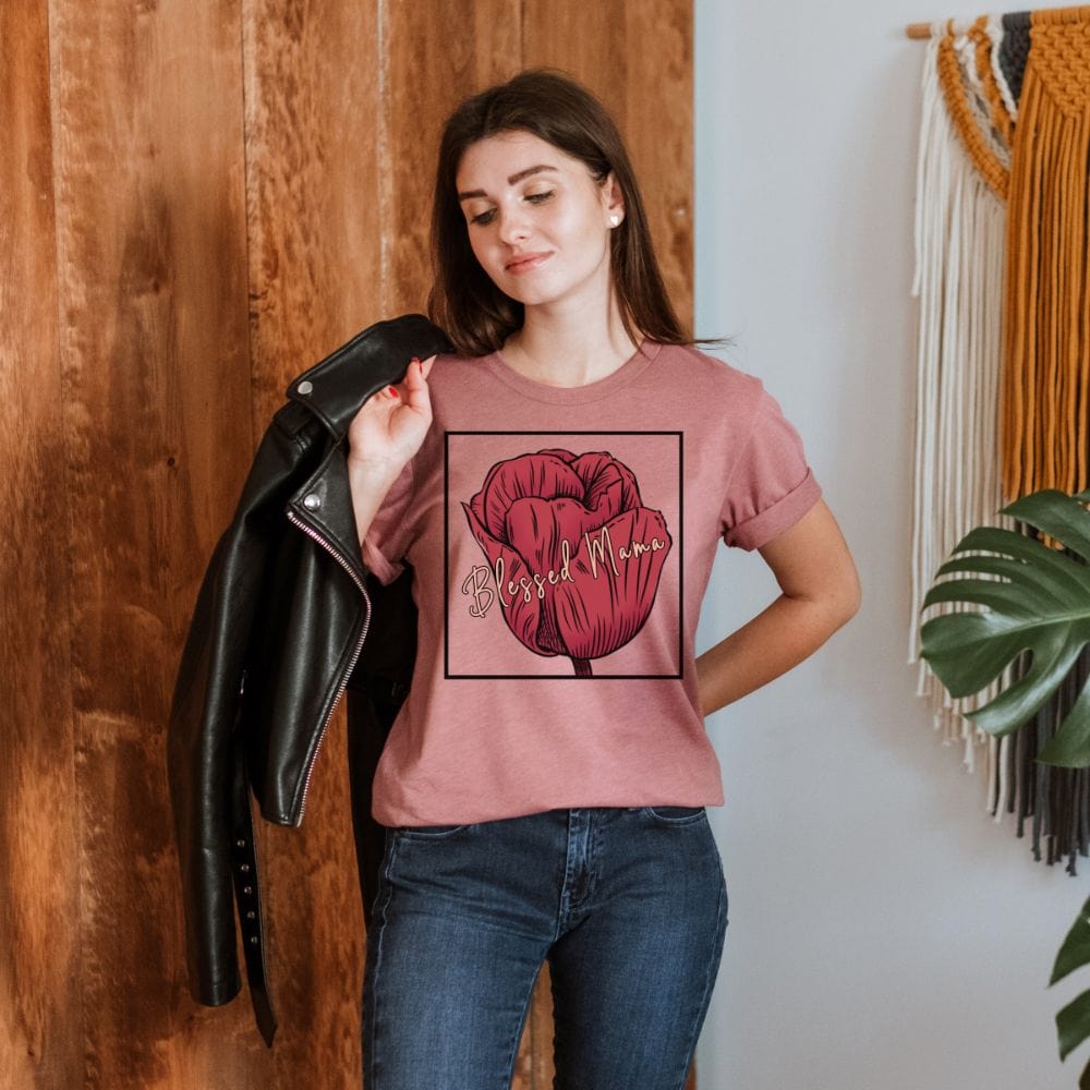 Let's give love to our mom, mama, mumsy, stepmom and grandmother by giving her a special gift. This blessed mama t-shirt makes a great gift idea for all the mothers. A perfect thanksgiving gift to show love and gratitude for having her in our life.