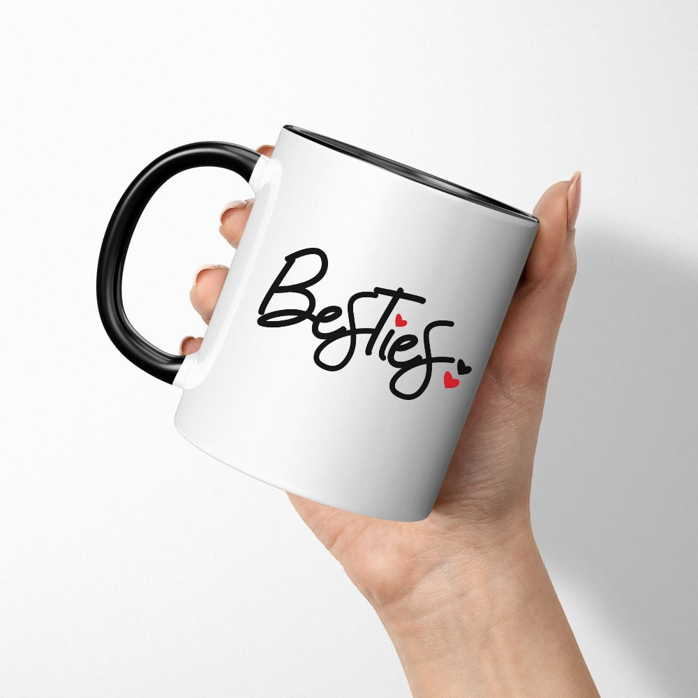 Best Friend Mug, Besties Matching Coffee Mug, Birthday Present for BFF, Sister Squad Vacation Camping Mug, Friendship Mug Gift Ideas 