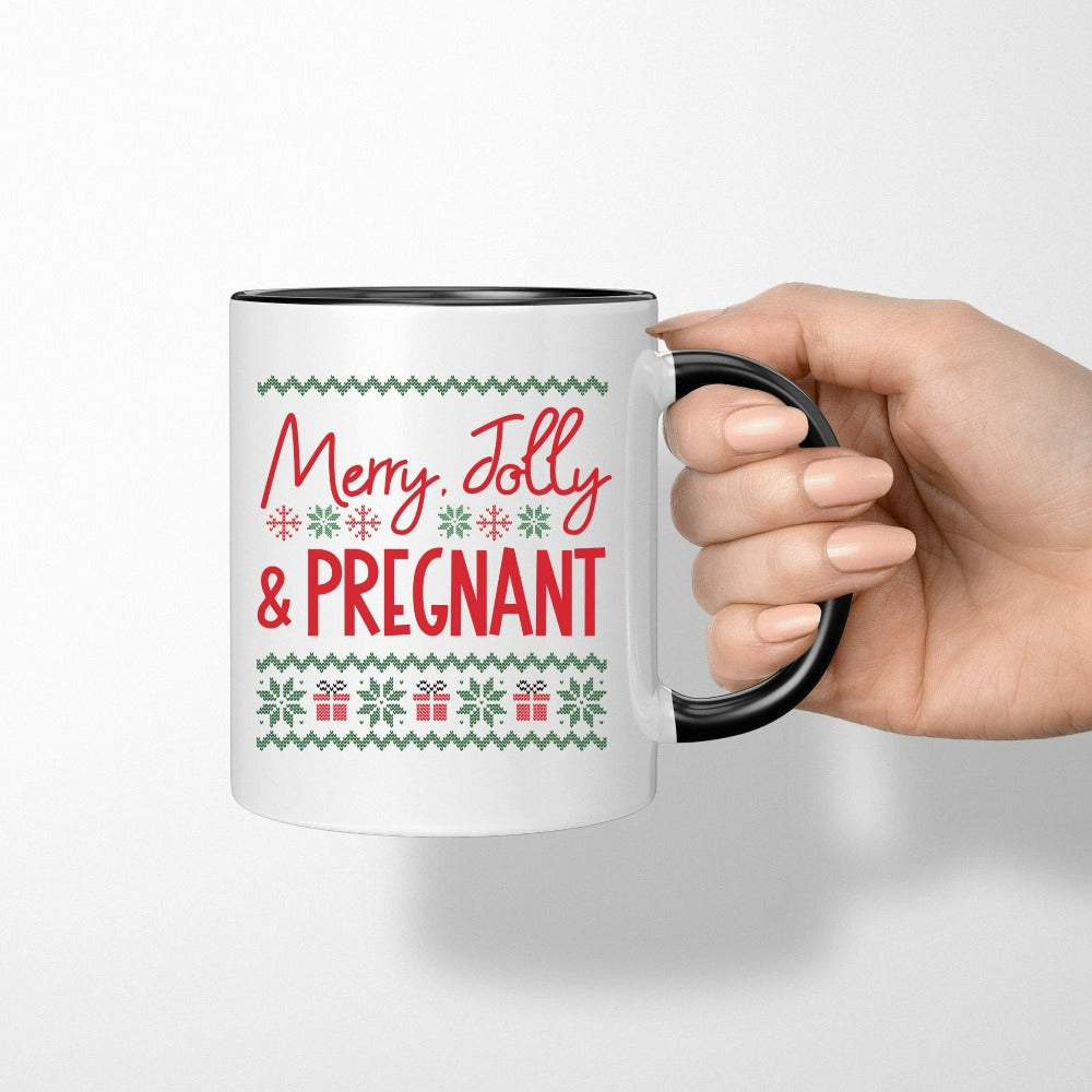 Christmas Gift for New Mom, Future Mom Christmas Mug, Pregnancy Announcement Baby Reveal Christmas Cup, Winter Holiday Mug, Xmas Cups