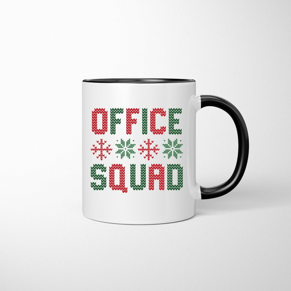 Christmas Mug for Coworker, Office Squad Christmas Coffee Mug, Christmas Gift Ideas, Office Christmas Party Cup, Officemate Winter Holiday Cup 