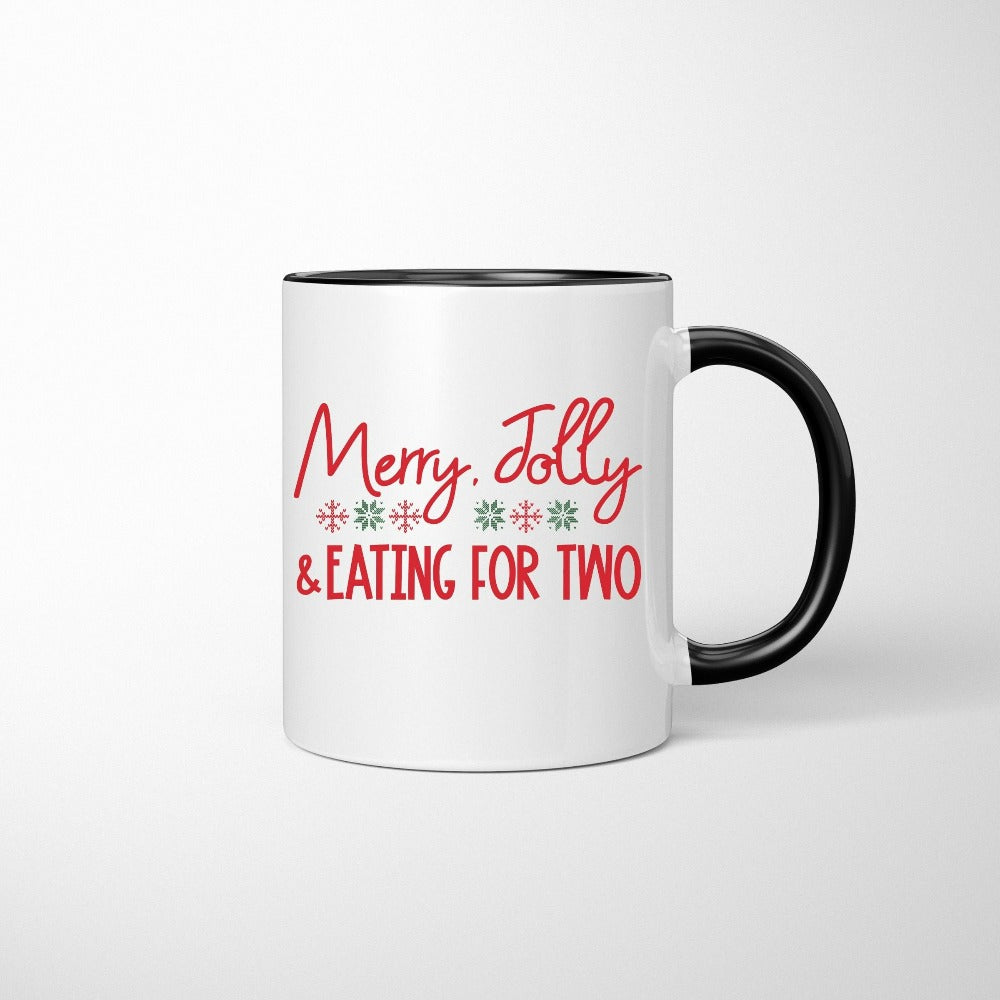 Christmas Mug for Moms, Pregnancy Reveal Mug, Christmas Baby Shower Gift Ideas, Baby Announcement Hot Chocolate Mug, Future Mom Mug