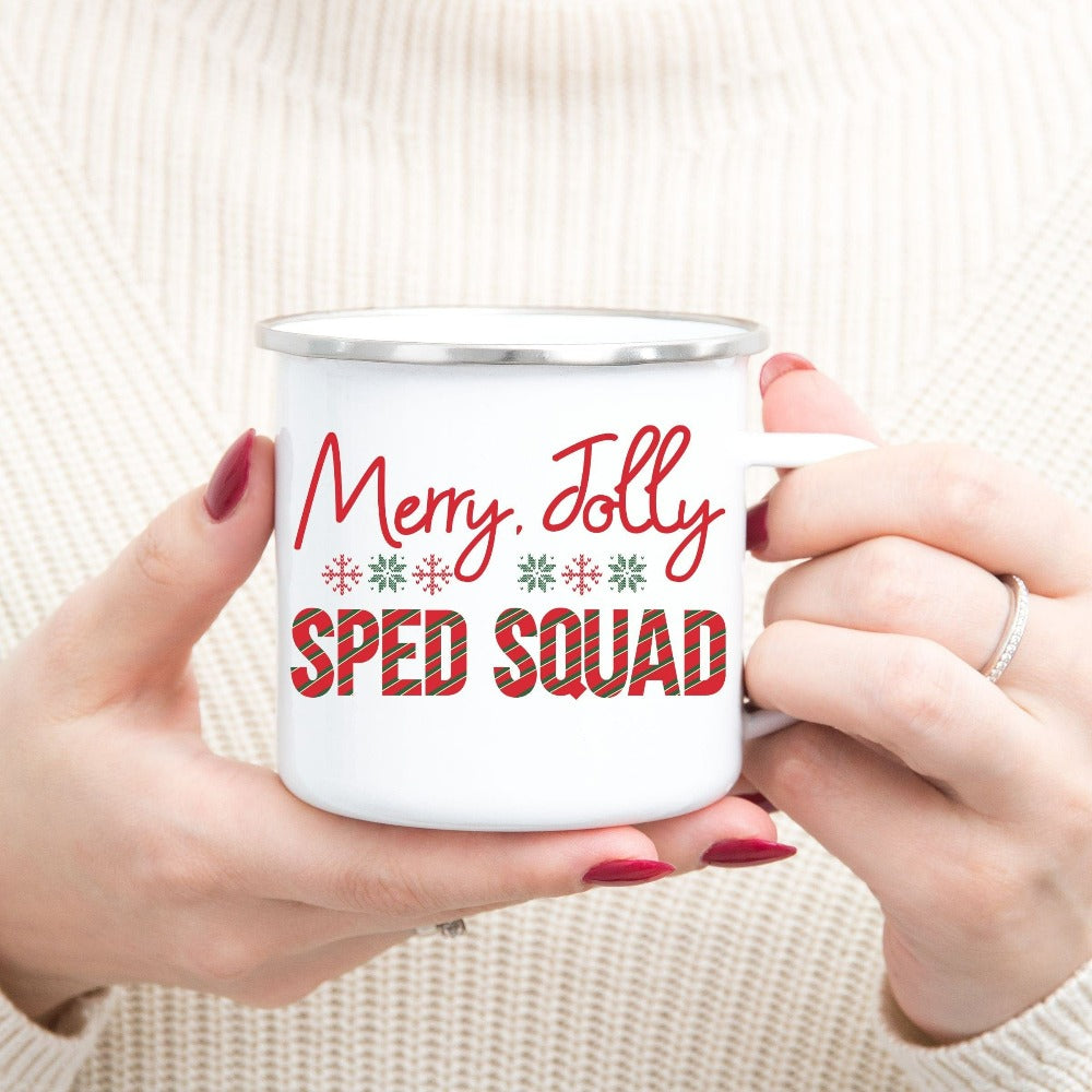 Cute Christmas Mug, Special Education Teacher Mug, Holiday Coffee Cup, Christmas Party Cup Ideas, SPED Gift for Holiday, Teacher Cups, Special Ed Christmas Cup