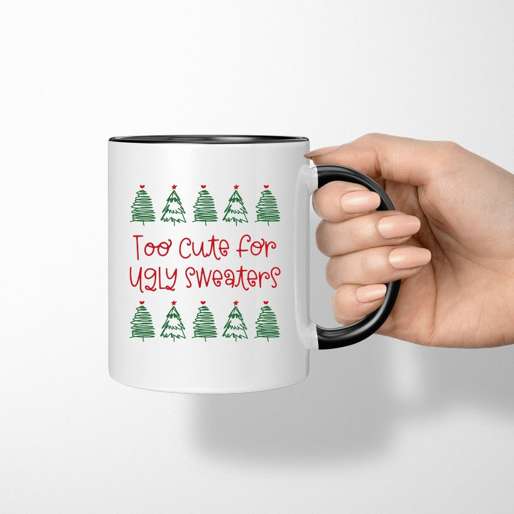 Funny Christmas Gift Mug, Cute Winter Holiday Cup, Family Vacation Christmas Mug, Xmas Present for Mom, Office Christmas Party Cup 