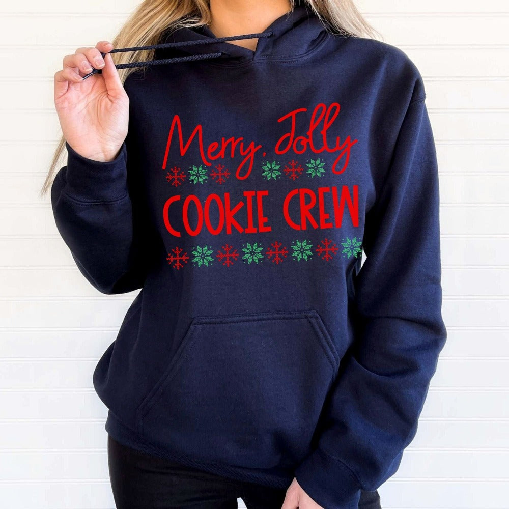 Funny Christmas Sweatshirt, Holiday Party Shirt, Women's Holiday Sweatshirt, Merry Christmas Gift for Mom Wife Spouse Daughter, Baking Crew