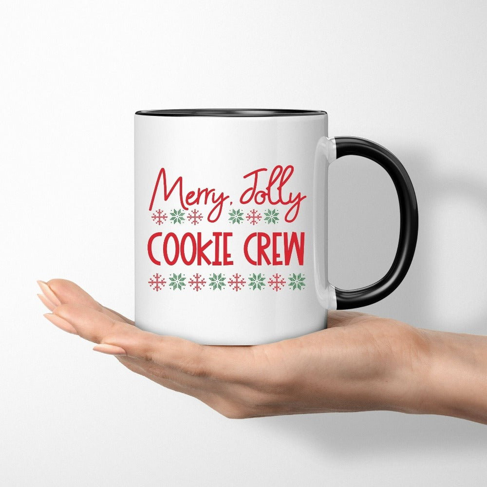 Merry Christmas Mug, Family Christmas Campfire Cup, Baking Crew Holiday Gifts, Baker Christmas Mug, Funny Cookie Lover Christmas Cups