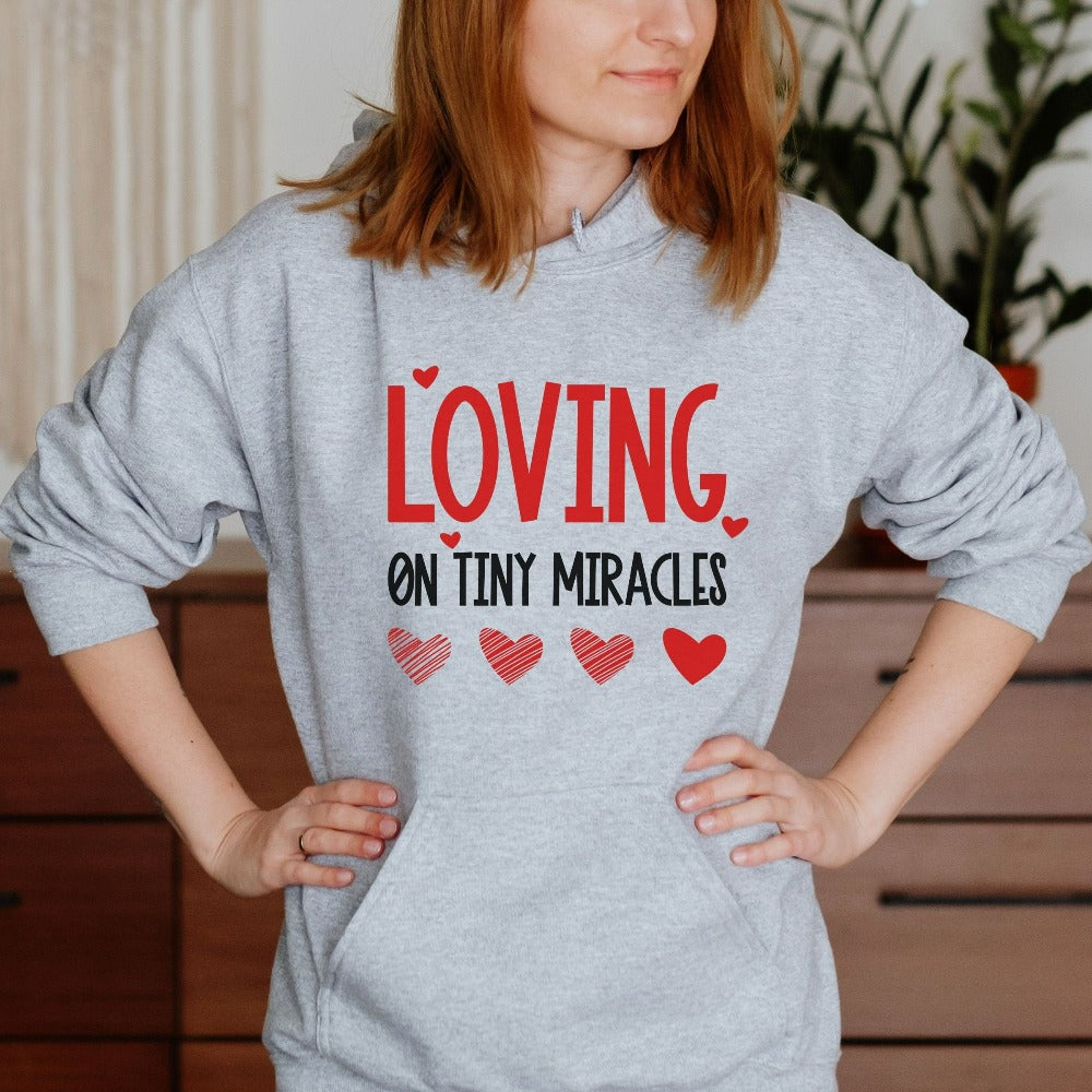 NICU Valentine Sweatshirt, Neonatal Nurse Gift for Valentine's Day, ICU Nurse Crew Valentines Sweater, Pregnancy Announcement Shirt