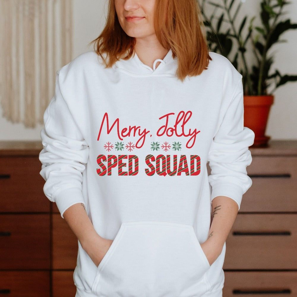 SPED Squad Christmas Sweatshirt, School Christmas Party Shirt, Christmas Teacher Shirt, Teacher Christmas Sweater, Special Ed Gifts
