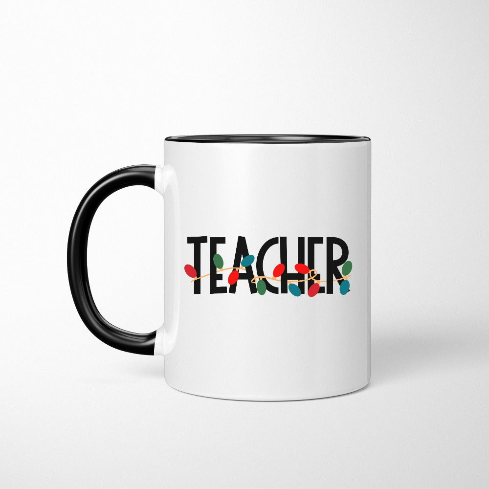Teacher Christmas Gift, Christmas Break Holiday Mug for Elementary Grade Teacher, Teacher Appreciation Coffee Mug, Gift for Teacher, Christmas Mug