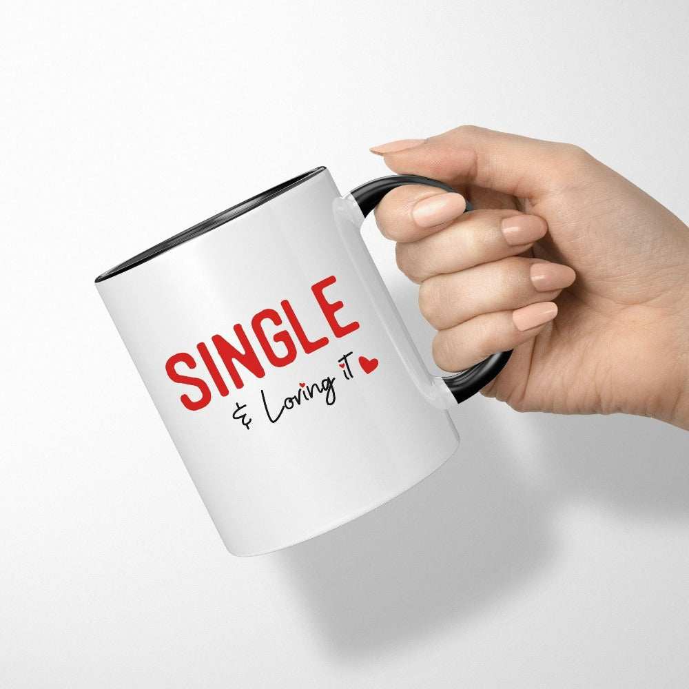 Valentine's Day Gift, Funny Valentine Coffee Mug, Singles Valentine Mug, Anti Valentines Day Ceramic Mug for Single Best Friend Squad 