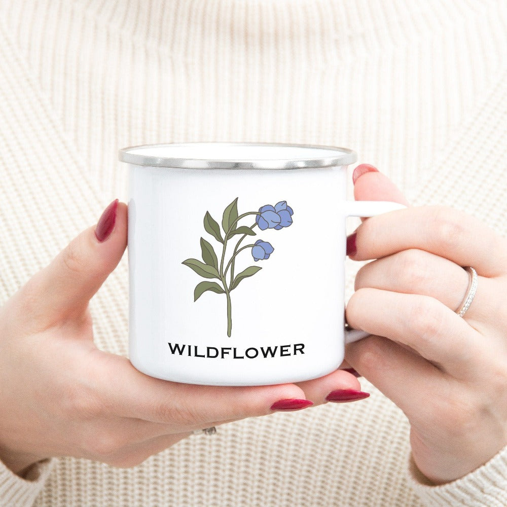 This minimalist wildflower graphic coffee mug is elegant and perfect gift idea for mom, daughter, teenager, sister, best friend especially if they love the outdoors, nature, plants or flowers. The floral boho cottage core look is great for both home and office settings and works as a birthday, Christmas holiday, Mother's Day, anniversary or Thanksgiving present.