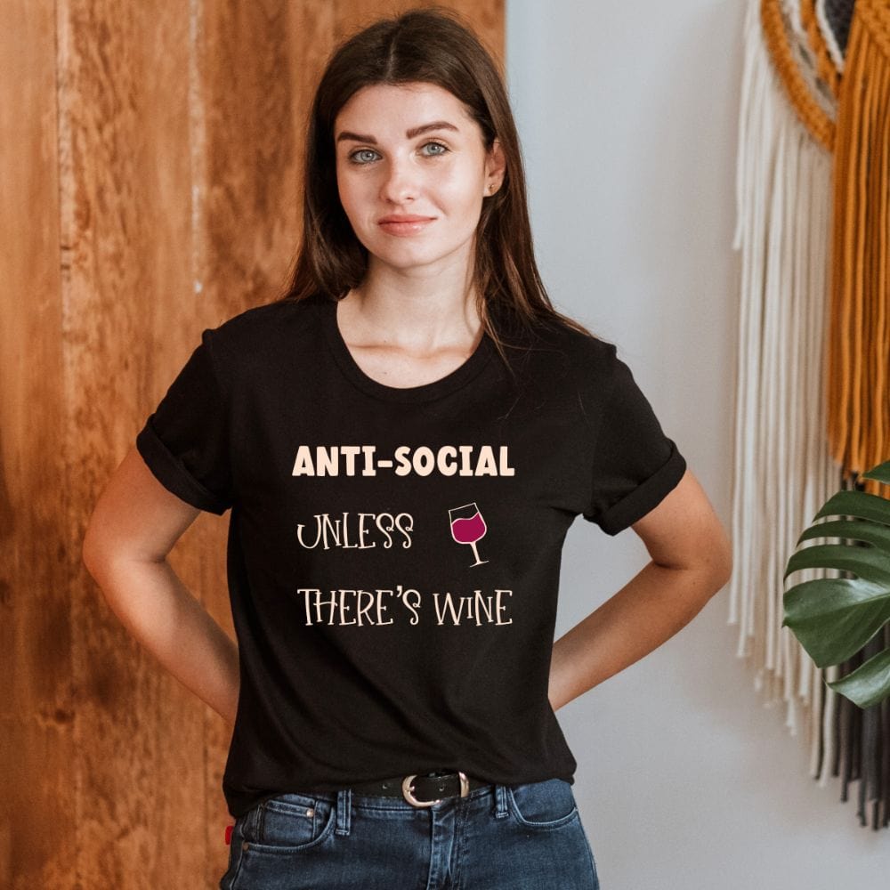 This ironic anti-social t-shirt with a funny graphic saying is a great gift idea for mothers, wives, daughter and sister. Perfect for occasions like Christmas, Birthday and Mother's Day. A funny shirt for those who likes to stay at home and distancing.