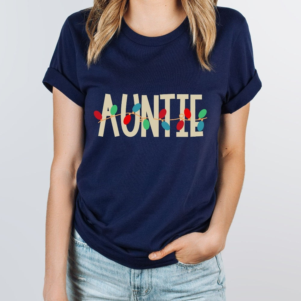 Auntie Christmas Shirt, Aunty Merry Christmas Gift, Family Holiday Tee, Christmas Pajama Top, Christmas Vacation Gift Ideas for Aunt