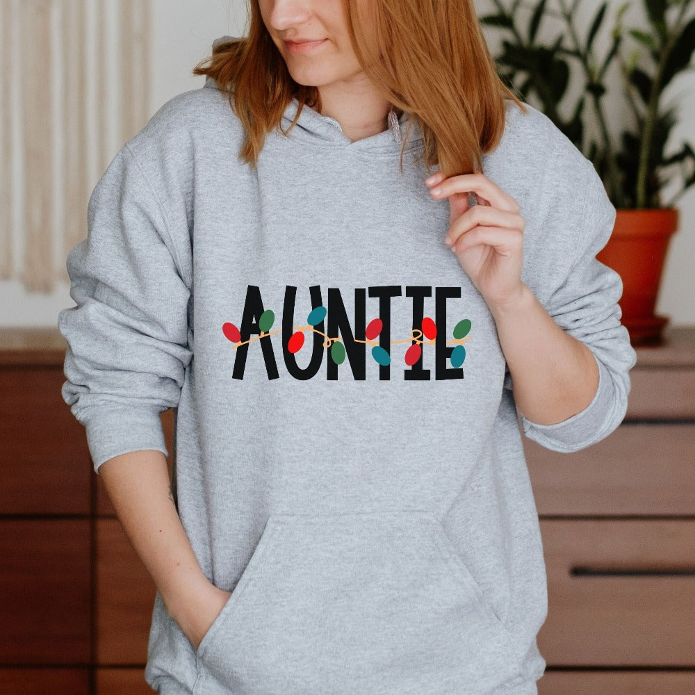 Auntie Christmas Sweatshirt, Winter Holiday Sweater, Christmas Gifts for Aunt, Holiday Sweaters for Women, Aunty Merry Christmas Top