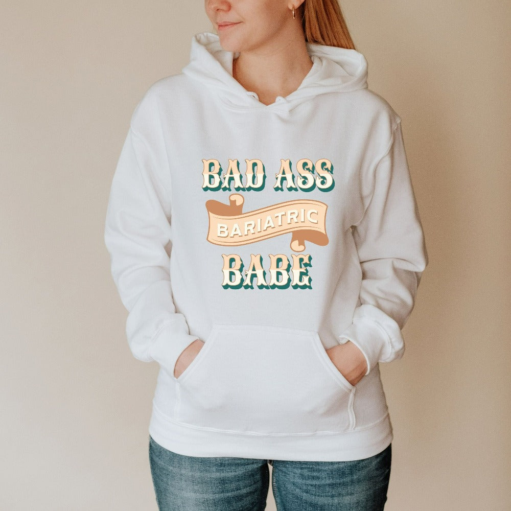 Bariatric Surgery Gift Idea, Weight Loss Graphic Sweatshirt, Thoughtful Surgery Recovery Sweater, Positive Vibes Shirt for Women Her