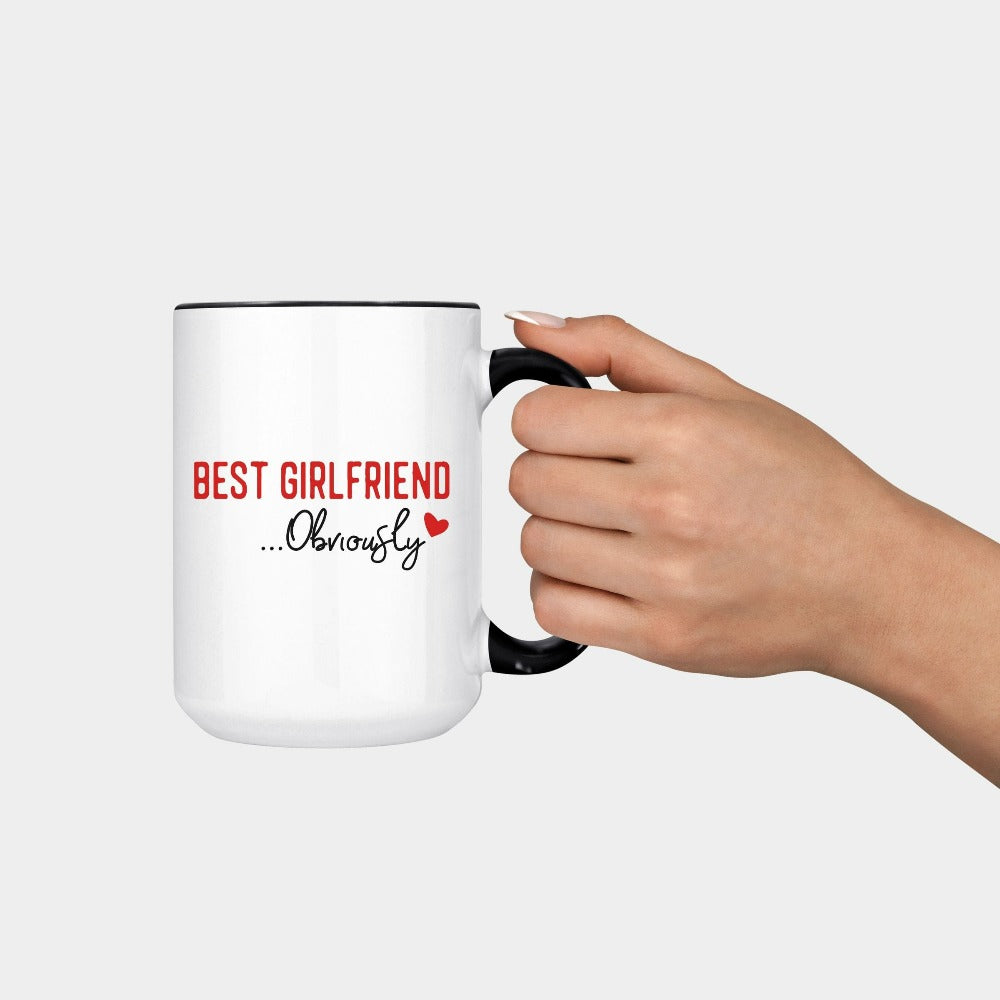 Best Girlfriend Mug, Boyfriend Coffee Mug, Valentines Day Mug, Matching Honeymoon Gifts, Ceramic Hot Chocolate Enamel Camp Mug