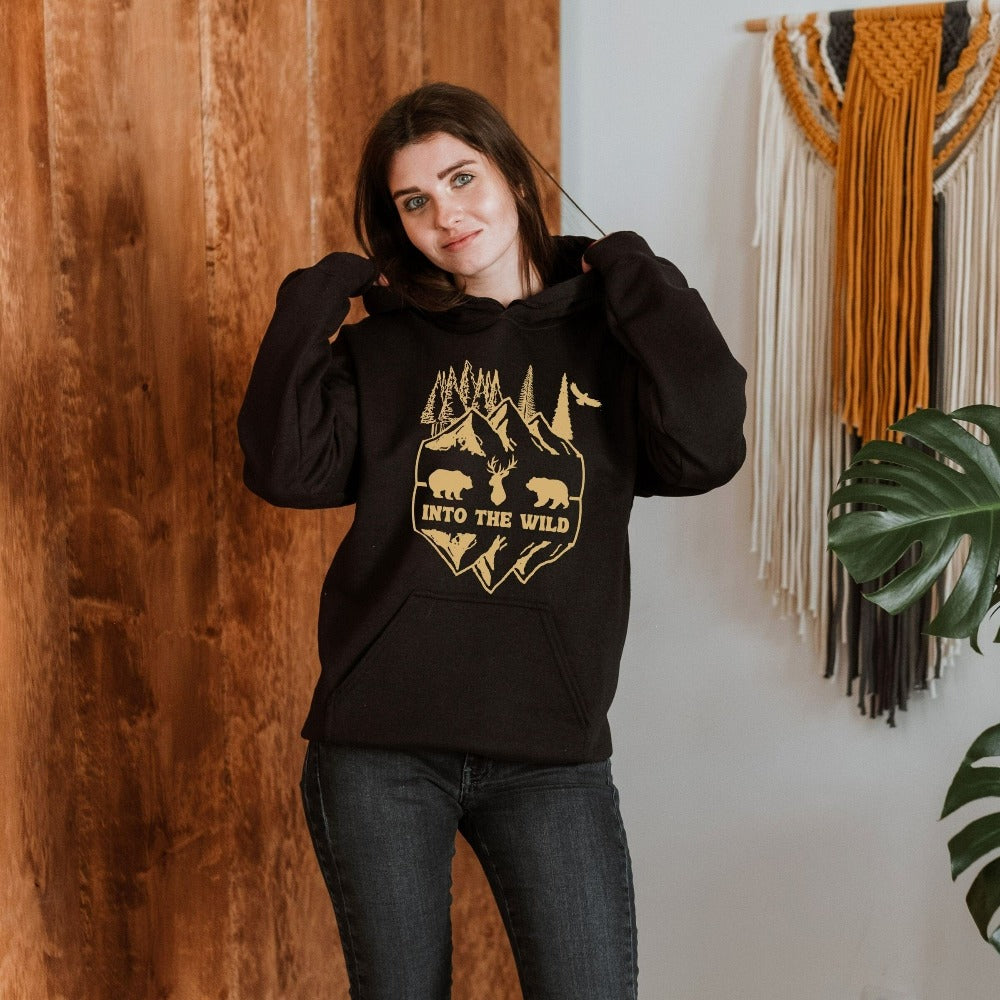 Head out into a wild adventure in the right mood with this rustic apparel for the serious camper, hiker or true explorer. If you are an outdoorsy nature lover or know someone that is, then this is for you! Great for family expeditions, hike and off the grid living or just for watching birds on TV.