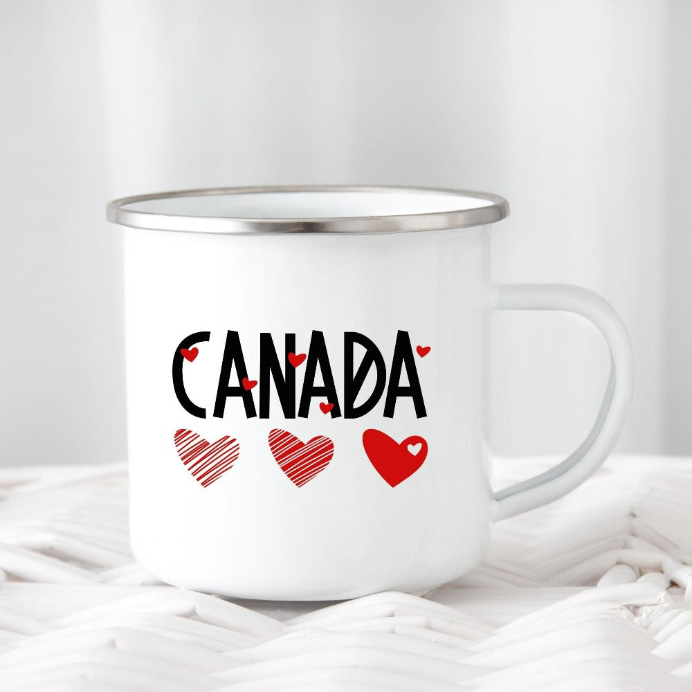 Canada Coffee Mug, Happy Canada Day Gift for Family Relatives, Canadian Couples Holiday Mug, Canada Lovers Cup, Vacation Souvenir Mug 