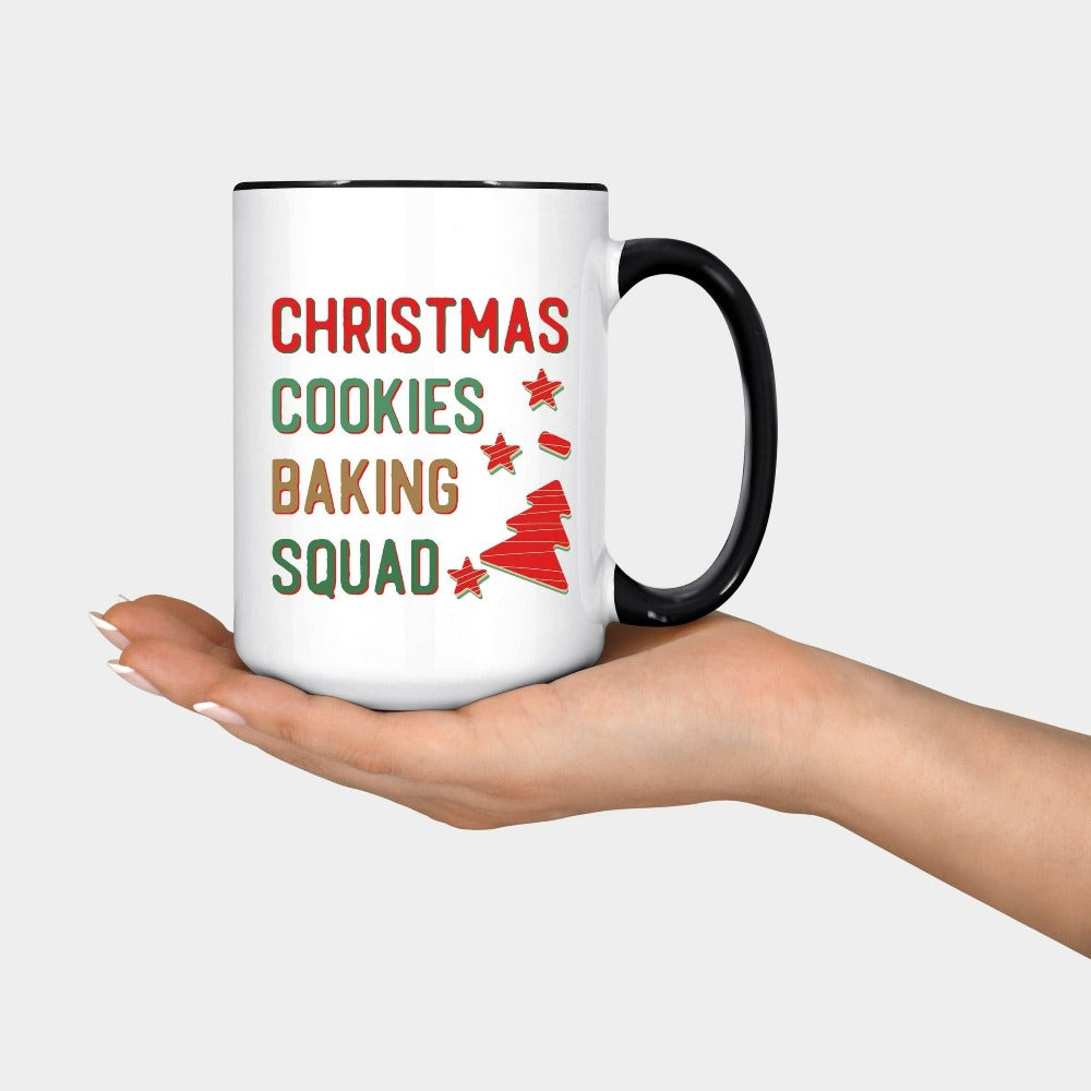 Christmas Coffee Mug, Funny Christmas Gifts for Baker, Xmas Gift for Grandma, Baking Squad Xmas Stocking Stuffer, Winter Holiday Gift