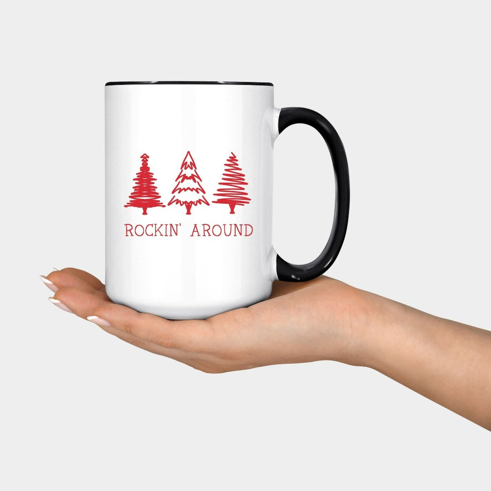 Christmas Coffee Mug, Funny Holiday Gifts. Christmas Gifts, Christmas Tree Coffee Mug Present, Stocking Suffer Gifts, Campfire Winter Cup