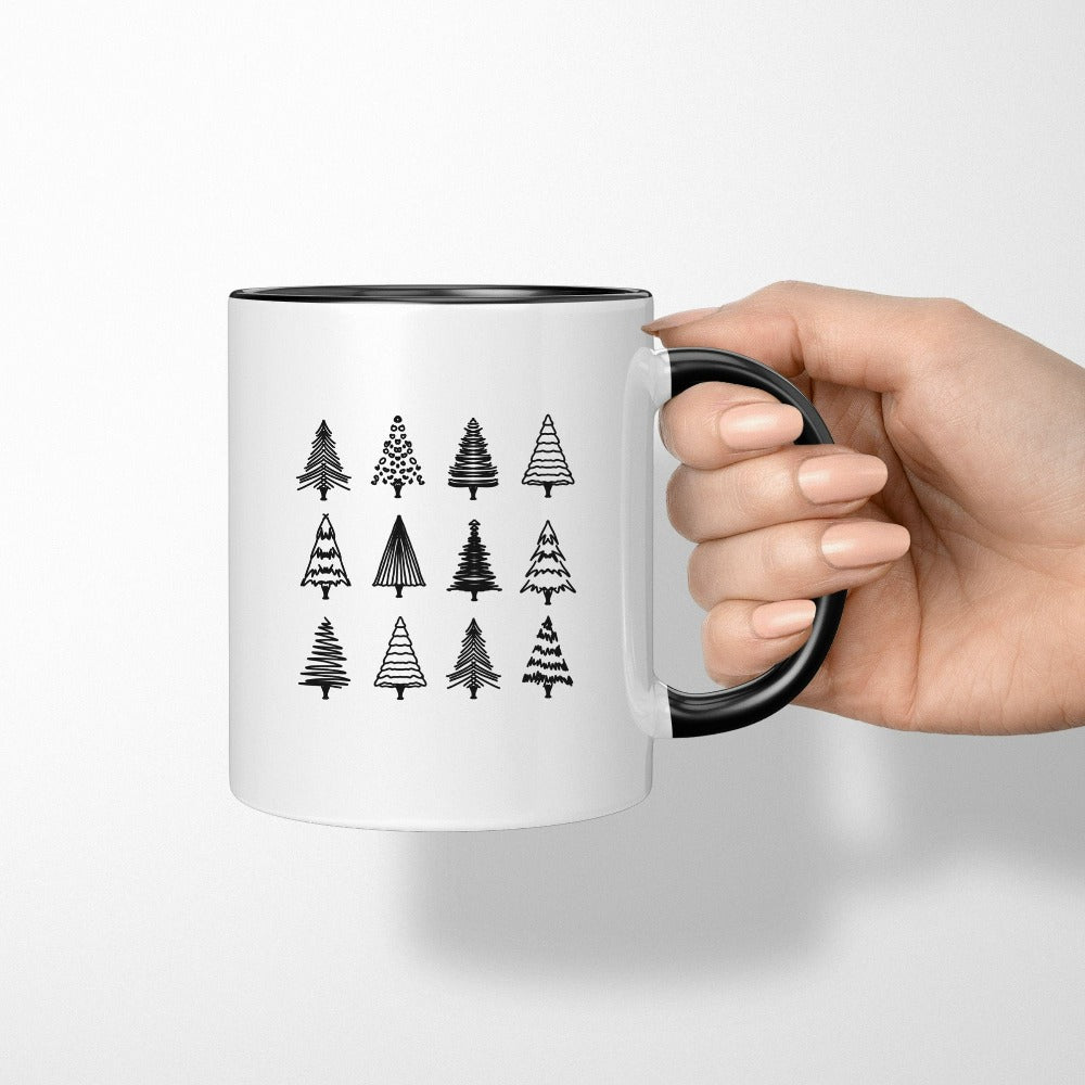 Christmas Coffee Mug, Merry Christmas Hot Chocolate Mug, Christmas Gifts for Her, Xmas Tree Holiday, Co-Worker Santa Ho Ho Presents 