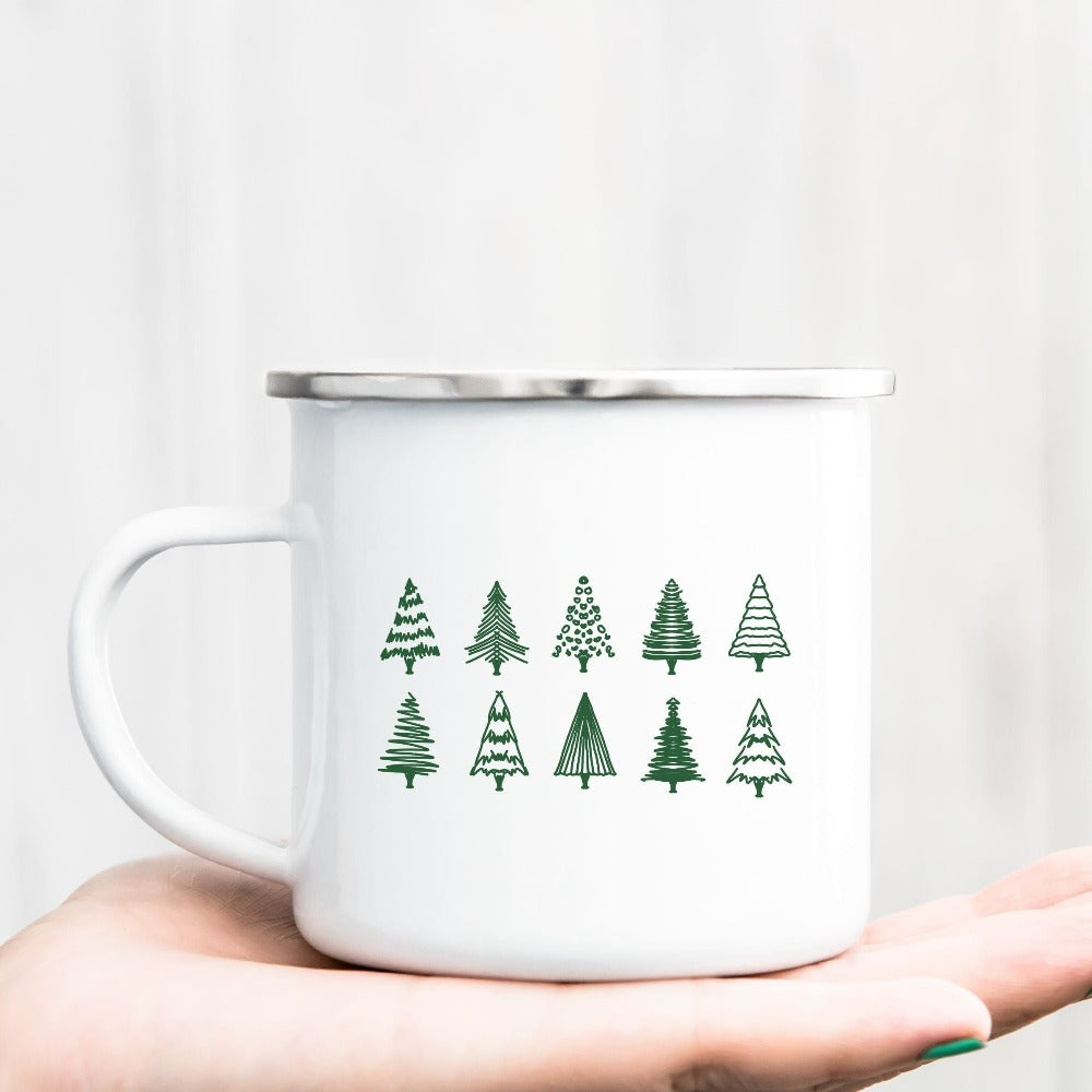 Christmas Coffee Mug, Merry Christmas Hot Chocolate Mug, Christmas Gifts for Her, Xmas Tree Holiday, Co-Worker Santa Ho Ho Presents, Christmas Mug