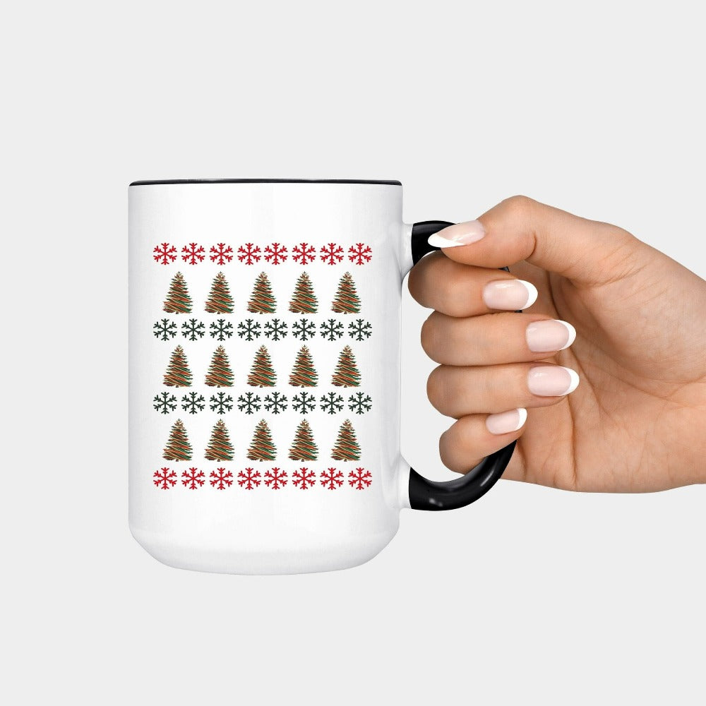Christmas Coffee Mug, Winter Holiday Gifts, Xmas Gift Ideas, Hot Chocolate Mugs, Cute Christmas Santa Ho Ho Cups, Gift for Teacher