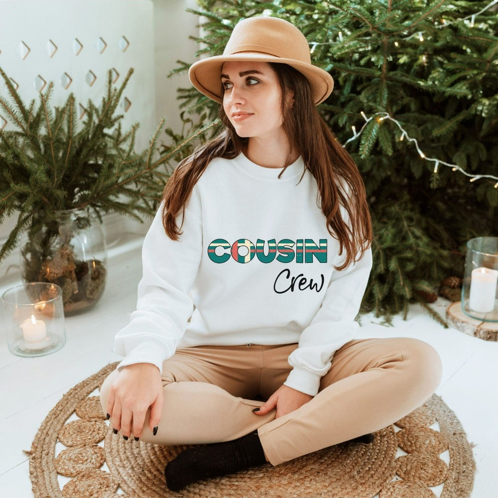 Christmas Cousin Crew Sweatshirts, Matching Group Sweater, Family Vacation Holiday Shirts, Adult Cousins Matching Christmas Pajamas