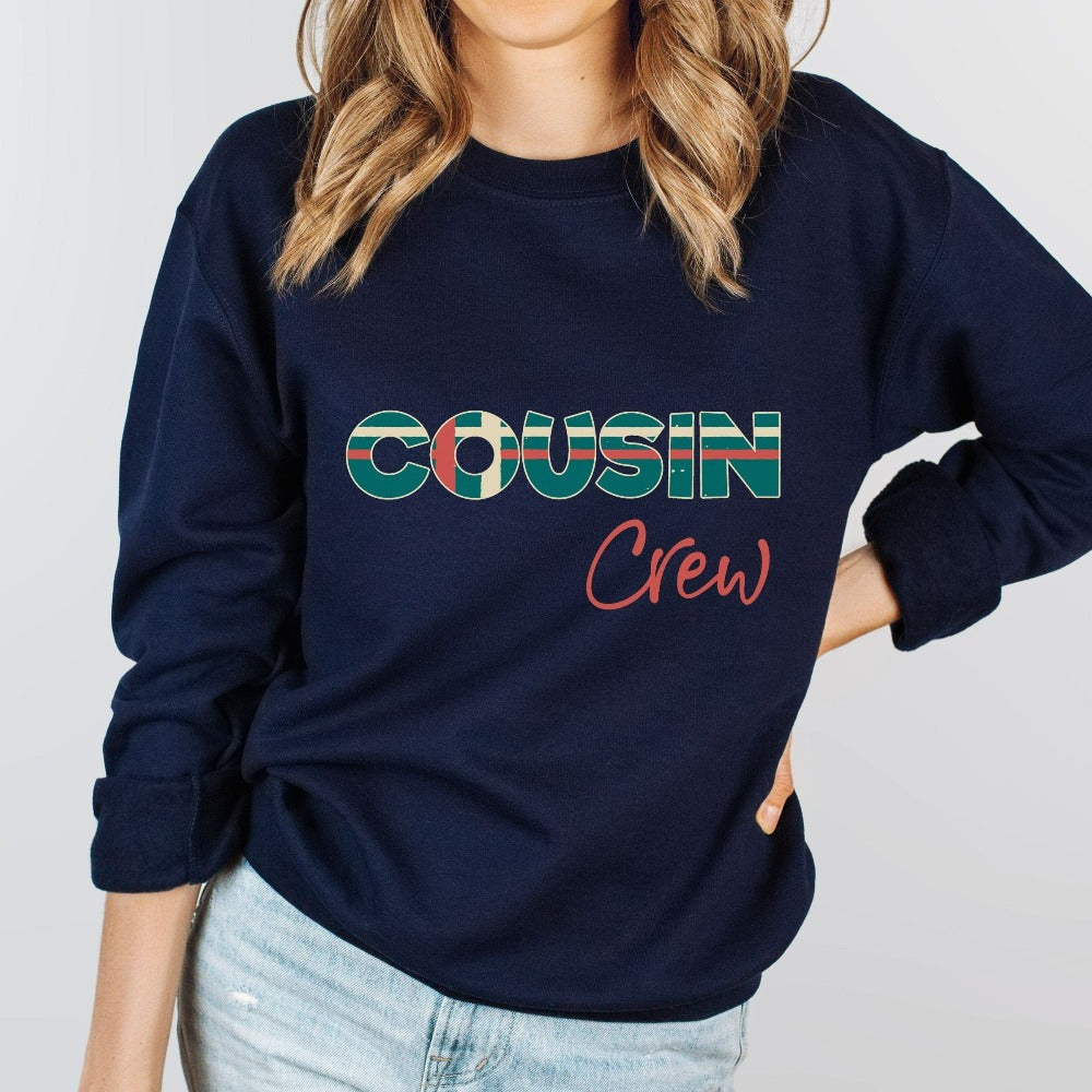 Christmas Cousin Crew Sweatshirts, Matching Group Sweater, Family Vacation Holiday Shirts, Adult Cousins Matching Christmas Pajamas