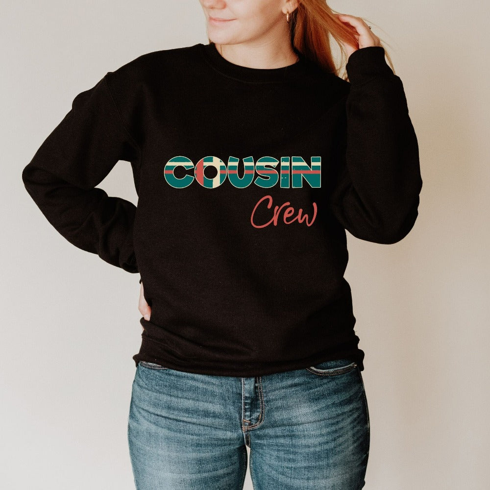 Christmas Cousin Crew Sweatshirts, Matching Group Sweater, Family Vacation Holiday Shirts, Adult Cousins Matching Christmas Pajamas