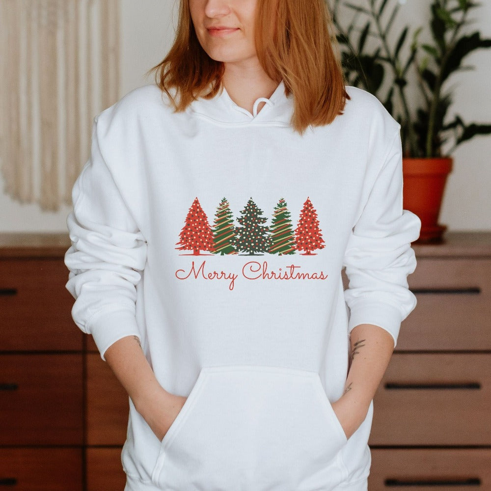 Merry Christmas Trees Hoodie - Main Image