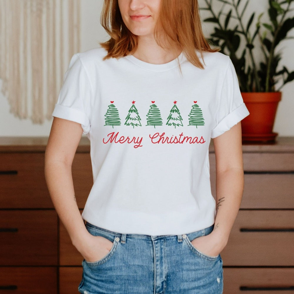 Christmas Family Shirt, Xmas Matching Outfit, Christmas Gift Ideas, Xmas Party T-shirts, Girls Christmas Pajamas Holiday Tee