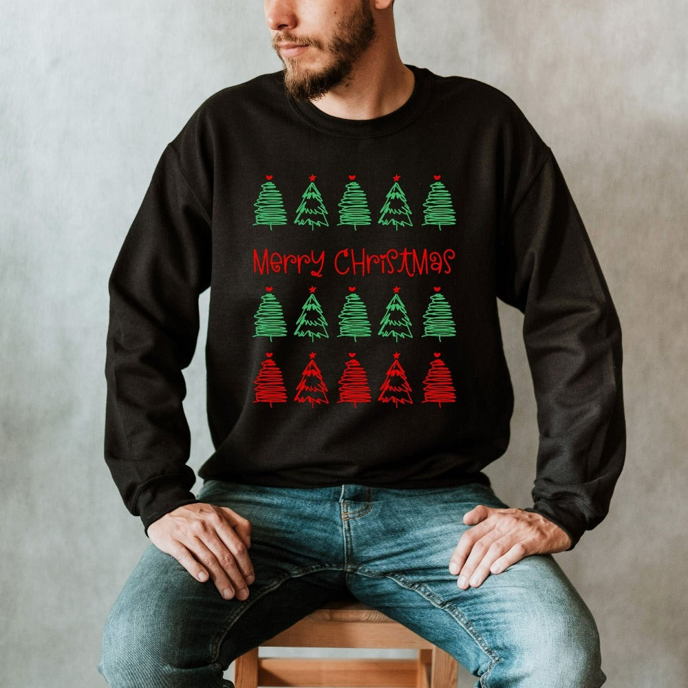 Christmas Family Sweatshirt, Christmas Pajamas, Cute Christmas Sweater, Holiday Crewneck Sweatshirt, Festive Top for Mom, Xmas Gift