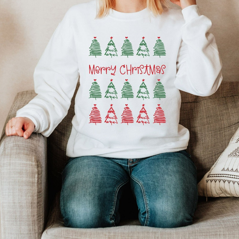 Christmas Family Sweatshirt, Christmas Pajamas, Cute Christmas Sweater, Holiday Crewneck Sweatshirt, Festive Top for Mom, Xmas Gift 