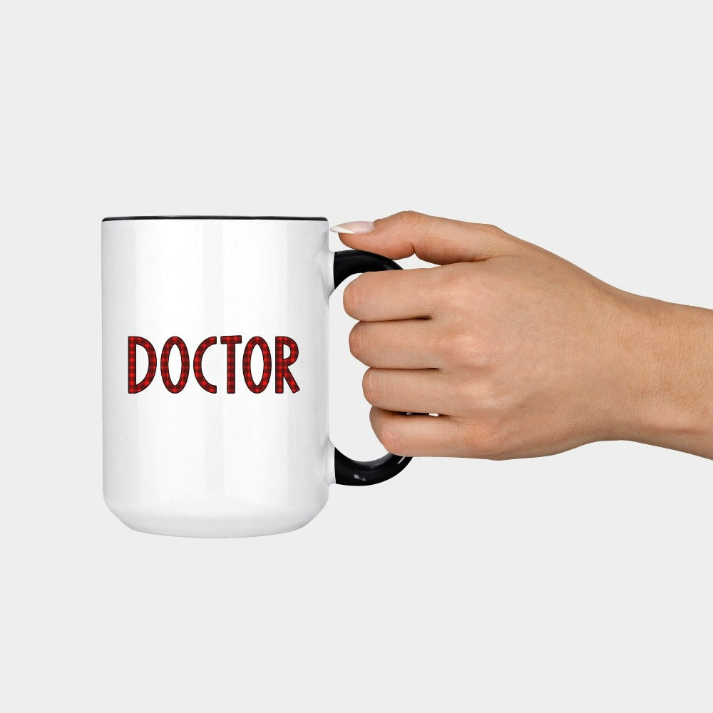 Christmas Gift for Doctor, Physician Christmas Mug, Doctor Holiday Mug, Xmas Present for ER Doctor, Trendy Merry Christmas Coffee Mug, Xmas Mug