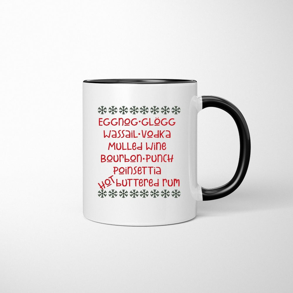 Christmas Gift for Family, Mulled Wine Christmas Mug, Eggnog Hot Chocolate Mug, Holiday Cups, Xmas Ceramic Mug, Christmas Camping Mug, Xmas Party Drinking Cup