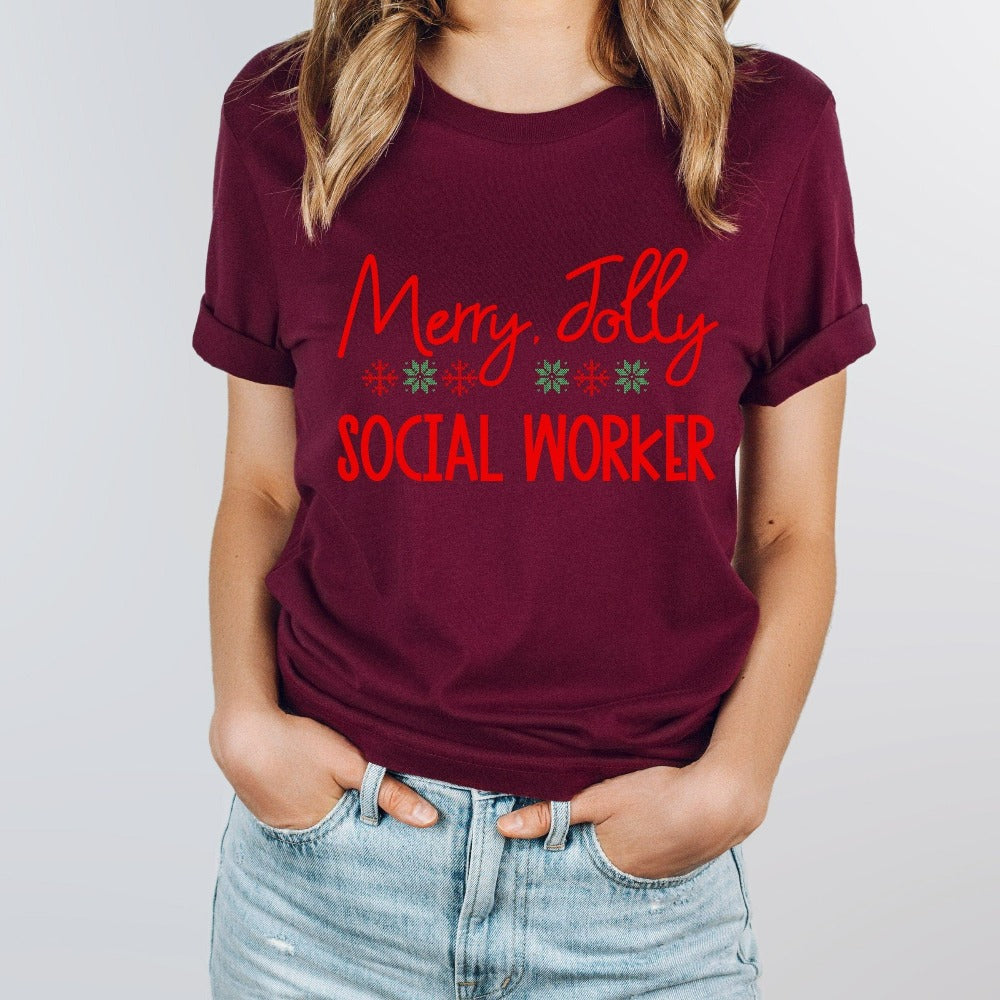 Christmas Gift for Licensed Social Worker, LCSW Holiday Gift, Social Worker Christmas T-shirts, Christmas Party Tees, Winter TShirt