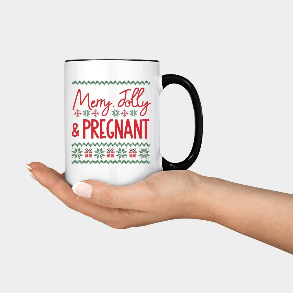 Christmas Gift for New Mom, Future Mom Christmas Mug, Pregnancy Announcement Baby Reveal Christmas Cup, Winter Holiday Mug, Xmas Cups