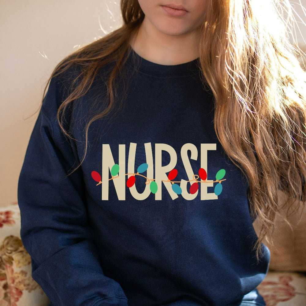 Christmas Gift for Nurse, Nursing Holiday Outfit, Xmas Party Ugly Christmas Sweater for ER Nurse, ICU Ward Staff Gift, Secret Santa Nurse Sweater