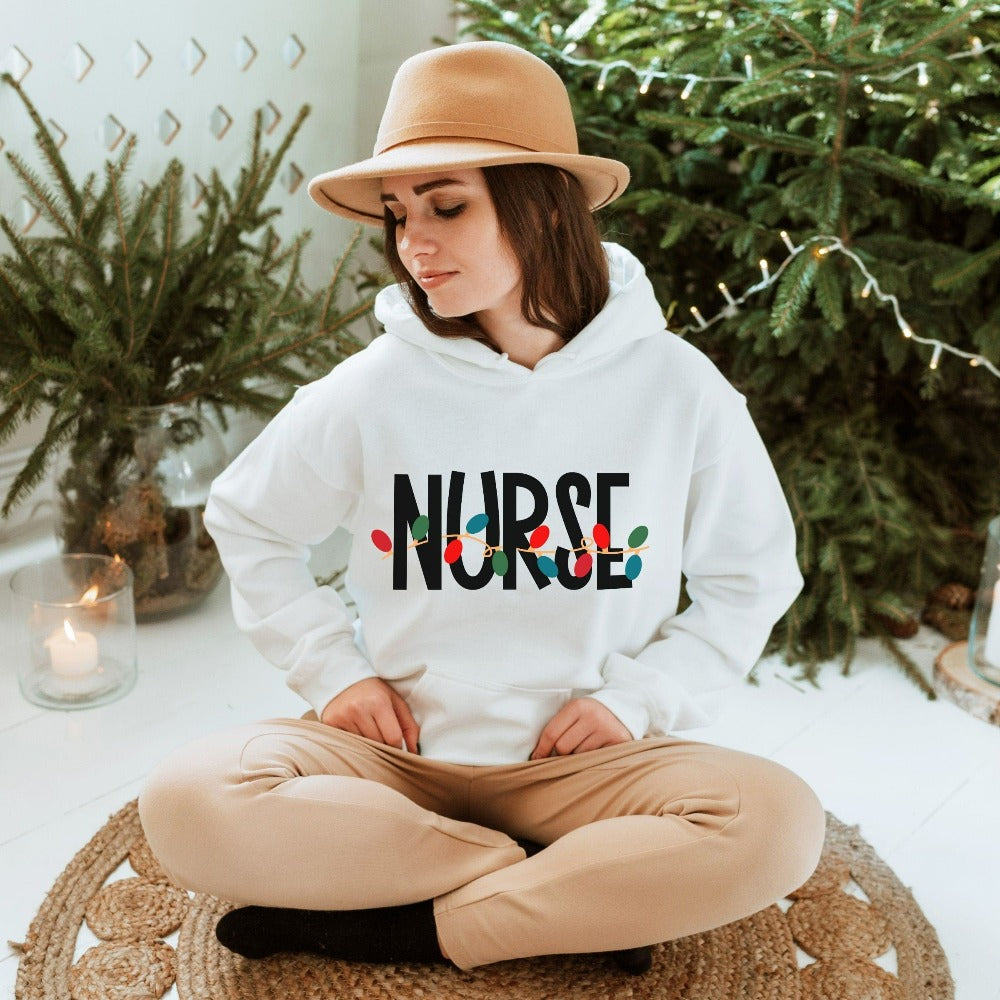 Christmas Nursing Sweatshirt - Nursing School Nurse Christmas Gift For Woman