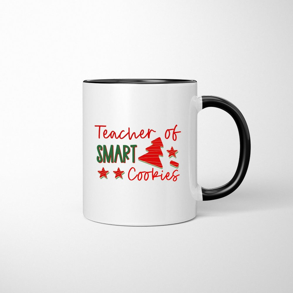 Christmas Gift Idea for Teacher, Elementary Teacher Xmas Holiday Coffee Mug, Uplifting Xmas Stocking Stuffer, New Teacher Presents 