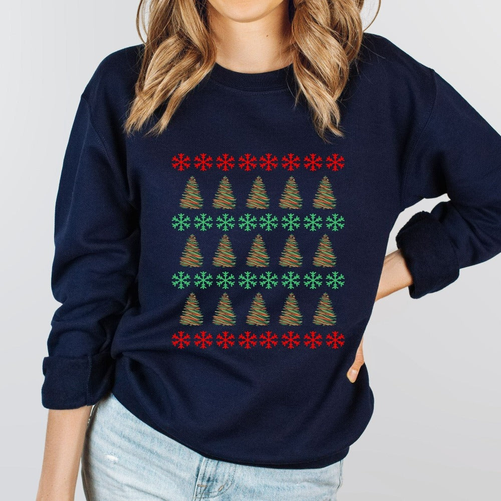 Christmas Holiday Sweaters for Women, Xmas Present Christmas Group Sweatshirt Gift Idea, Family Winter Vacation Picture Shirts Tops