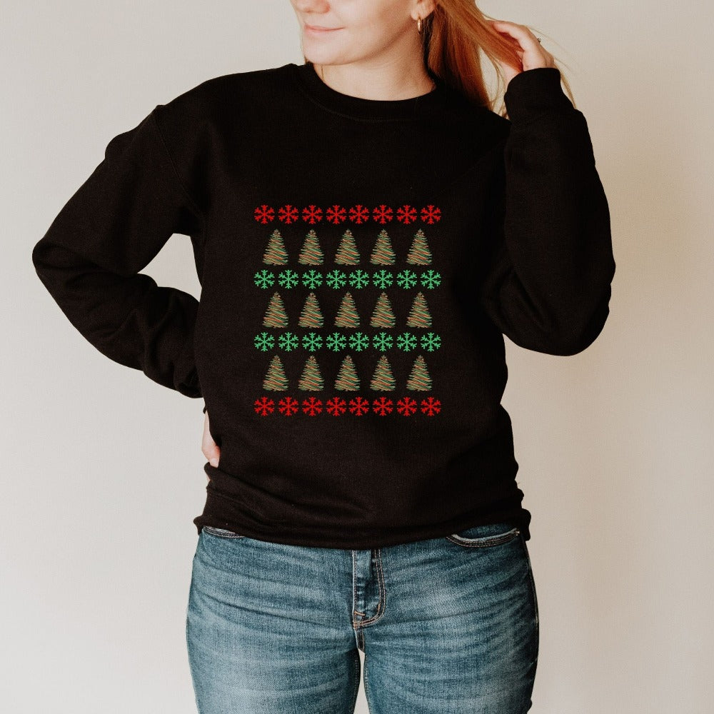 Christmas Holiday Sweaters for Women, Xmas Present Christmas Group Sweatshirt Gift Idea, Family Winter Vacation Picture Shirts Tops