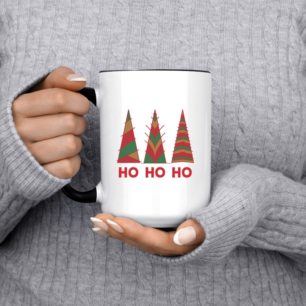 Christmas Mug, Cute Holiday Mugs, Xmas Tree Ho, Christmas Gifts Idea, Merry Christmas Holiday Coffee Mug, Funny Xmas Season Presents