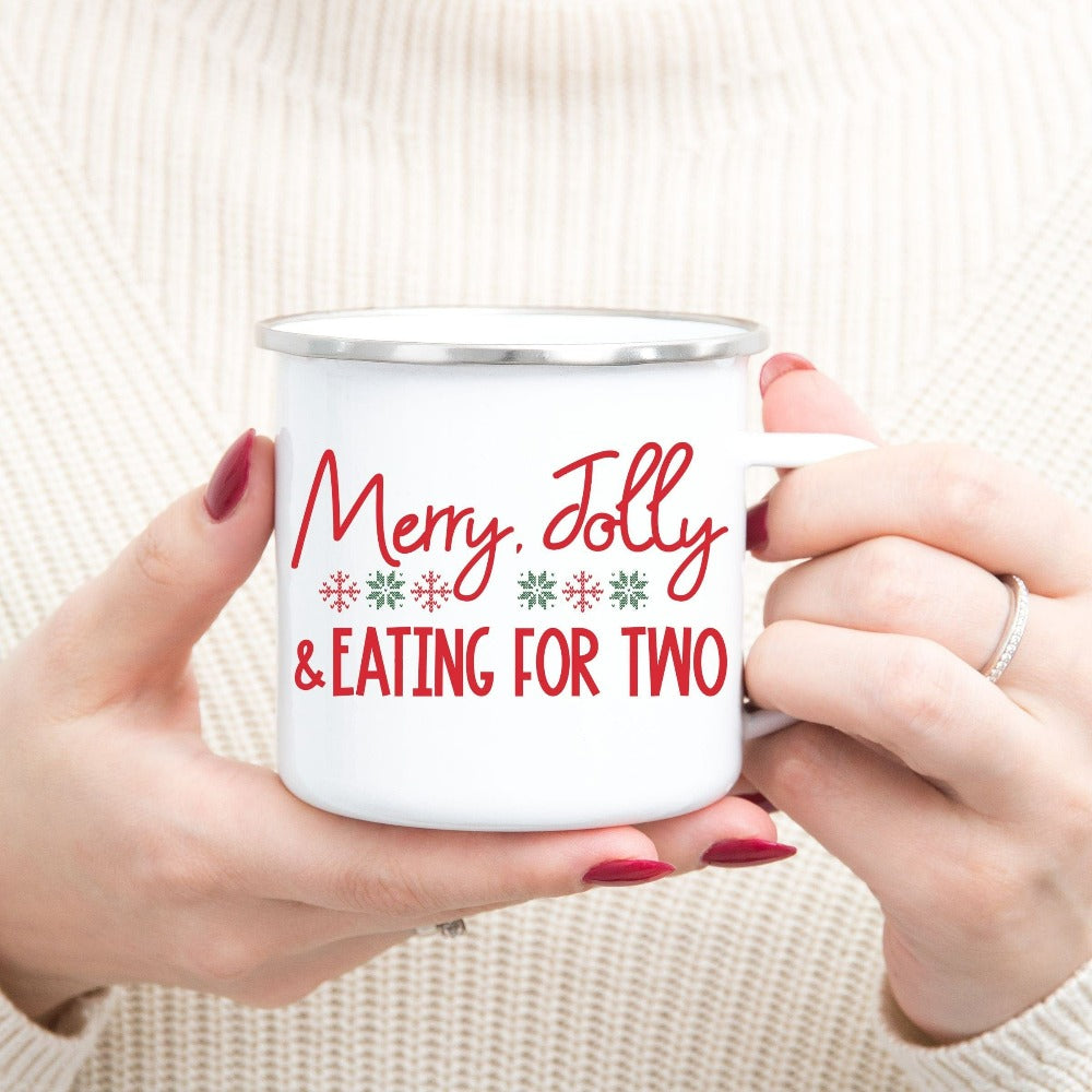 Christmas Mug for Moms, Pregnancy Reveal Mug, Christmas Baby Shower Gift Ideas, Baby Announcement Hot Chocolate Mug, Future Mom Mug 