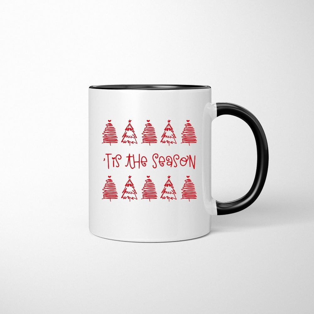 Christmas Mug, Tis the Season Christmas Coffee Mug, Merry Christmas Mug, Winter Holiday Cup, Hot Chocolate Mug, Family Campfire Cups 