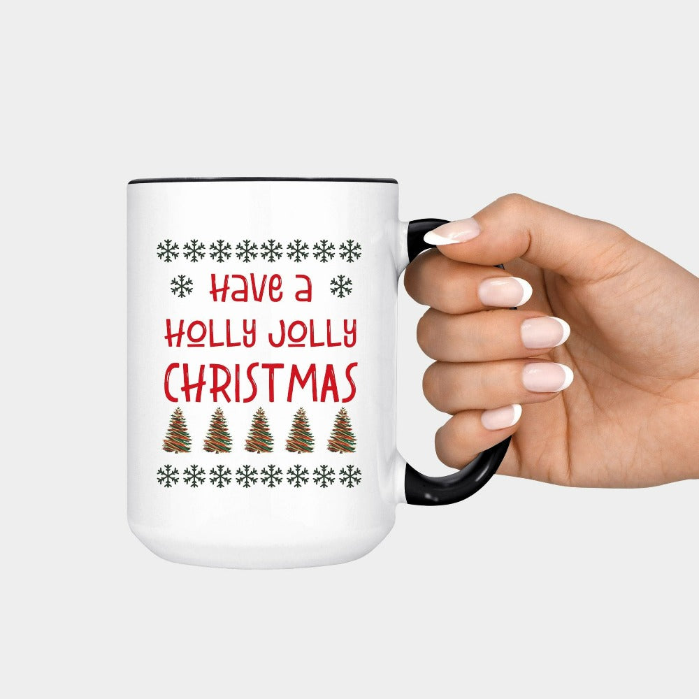 Christmas Mugs, Holiday Coffee Mugs, Christmas Gifts for Friends, Mom Grandma, Santa Ho Ho Gift, Co-Worker Xmas Gift Ideas, Her Him, Christmas Family Mug