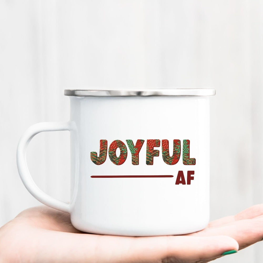 Christmas Mugs, Hot Chocolate Mugs, Winter Holiday Mugs for Mom, Merry Christmas Gifts for Grandma, Funny Hohoho Xmas Present, Trendy 