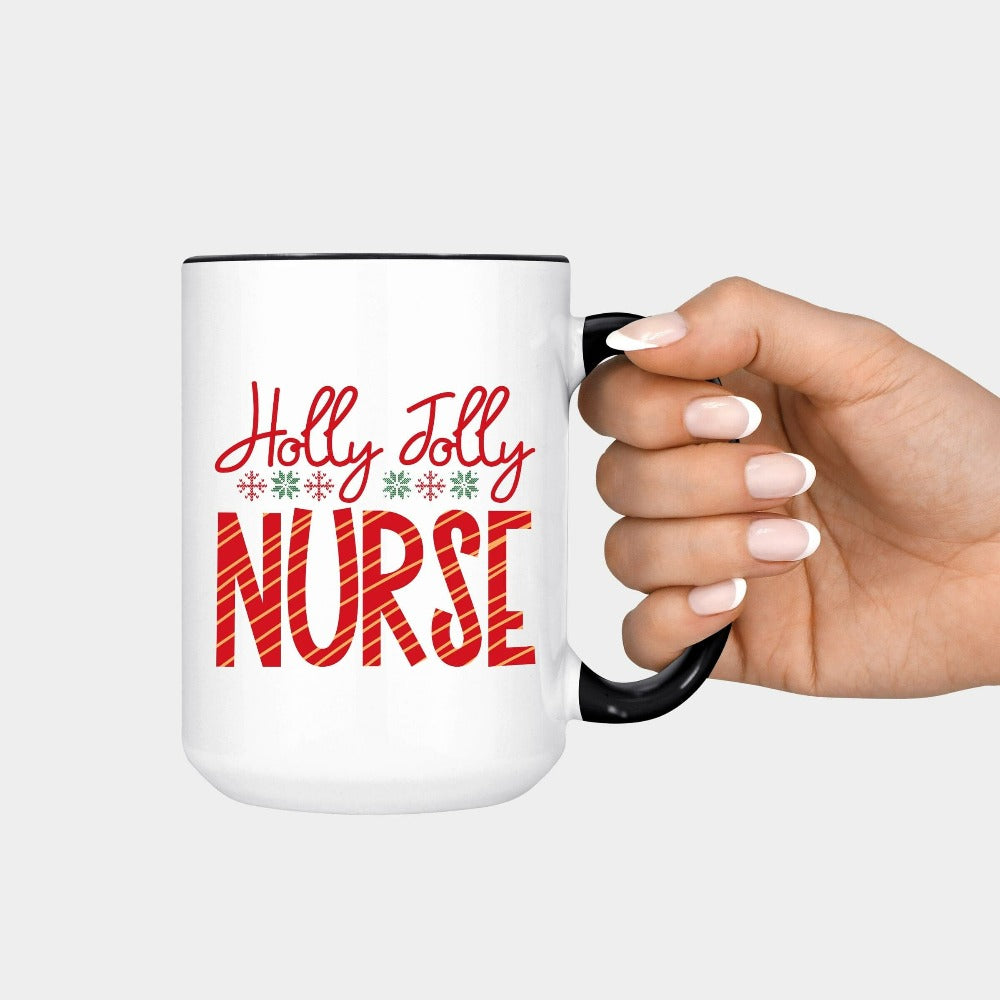 Christmas Nurse Mugs, Nurse Christmas Gifts, L & D Nurse Crew Holiday Mug, Christmas Cups, Funny ICU Nurse Gift, RN Mug for Christmas 