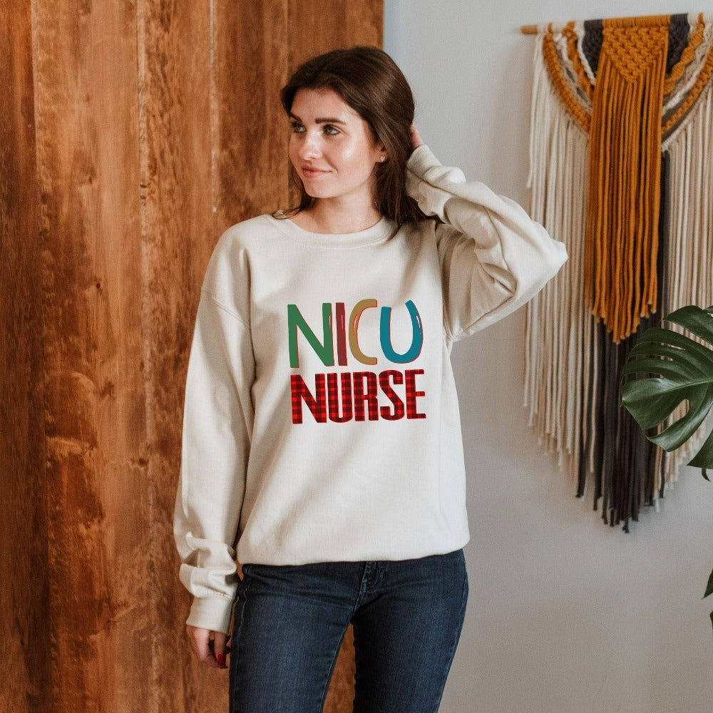 Christmas Nurse Sweatshirt, Maternity Neonate Nurse Christmas Sweater, Pediatrician Holiday Shirt, Pediatric Unit Xmas Party Outfit