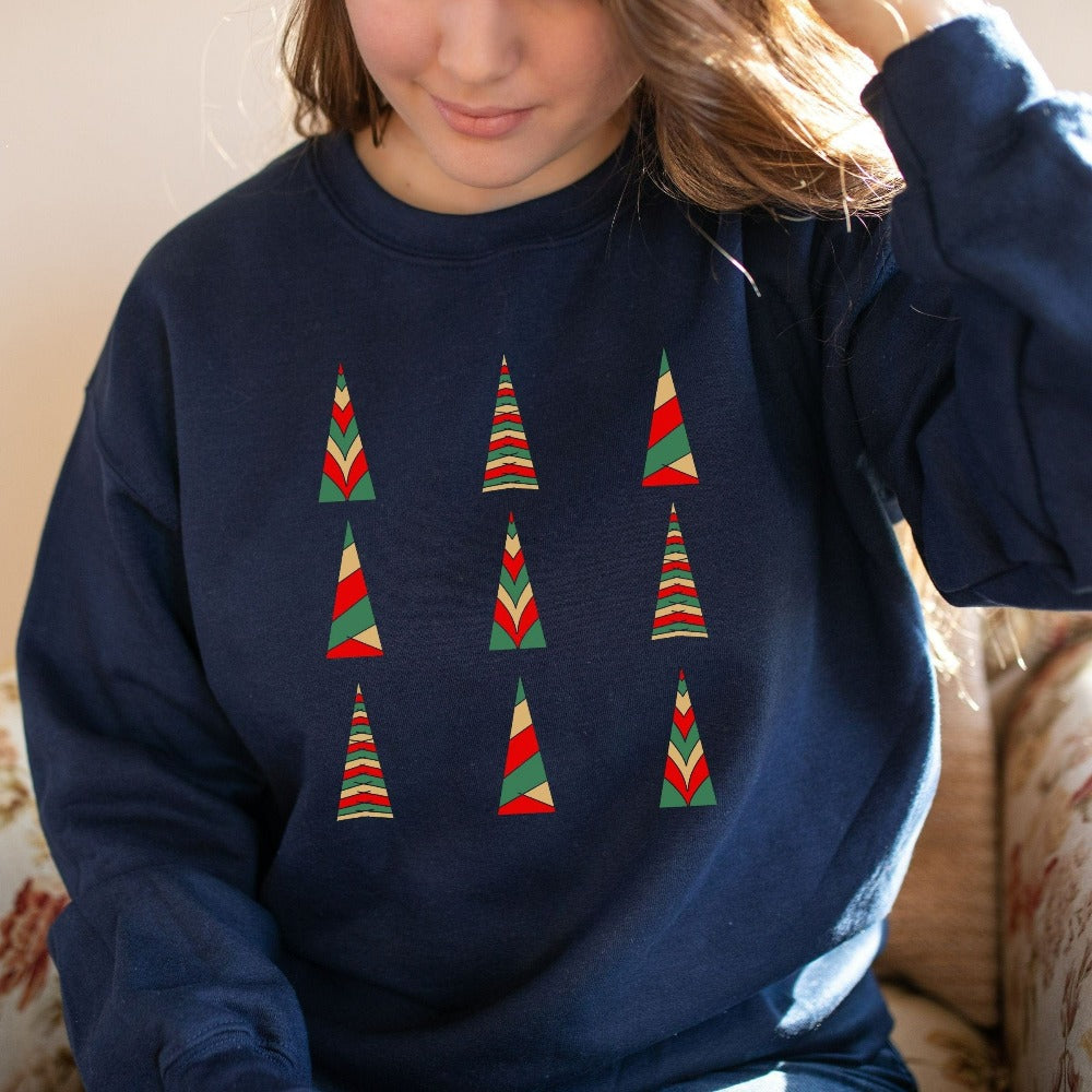 Christmas Season Sweatshirt, Christmas Tree Sweater, Unisex Adult Holiday Tops, Christmas Party Ugly Sweater, Cute Family Xmas Gift